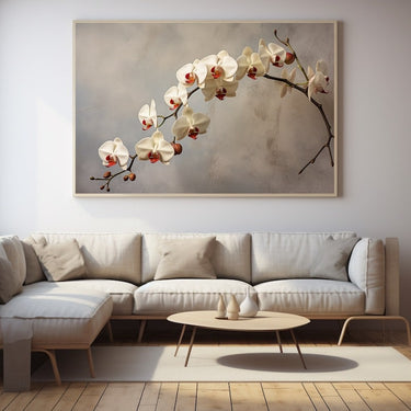 Tableau Toile Orchidée Blanc